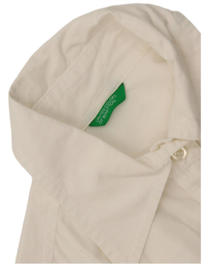Camicia Benetton Donna UK 12 Medio Bianco