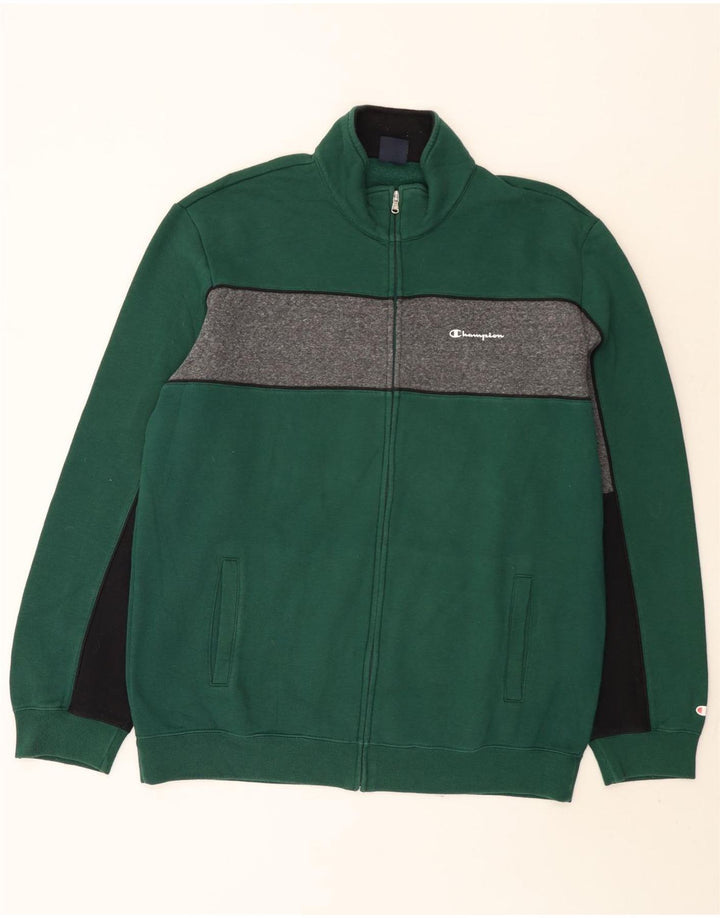 Giacca da tuta da uomo Champion 3XL verde a blocchi di colore