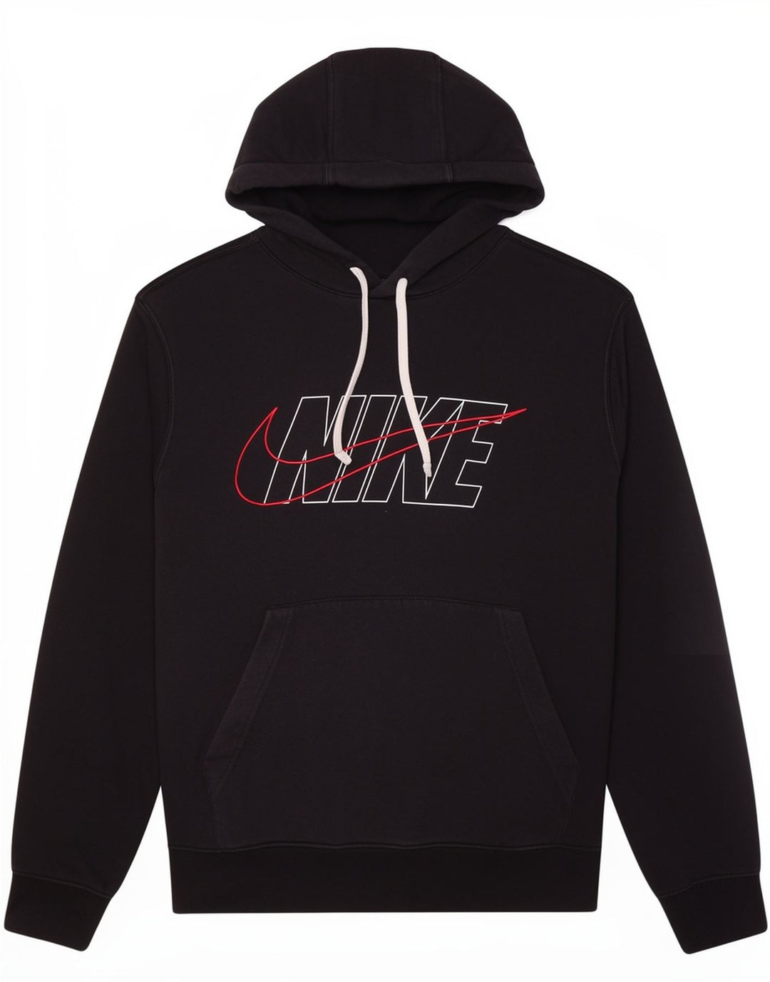 Felpa con cappuccio grafica Nike da uomo in cotone nero medio