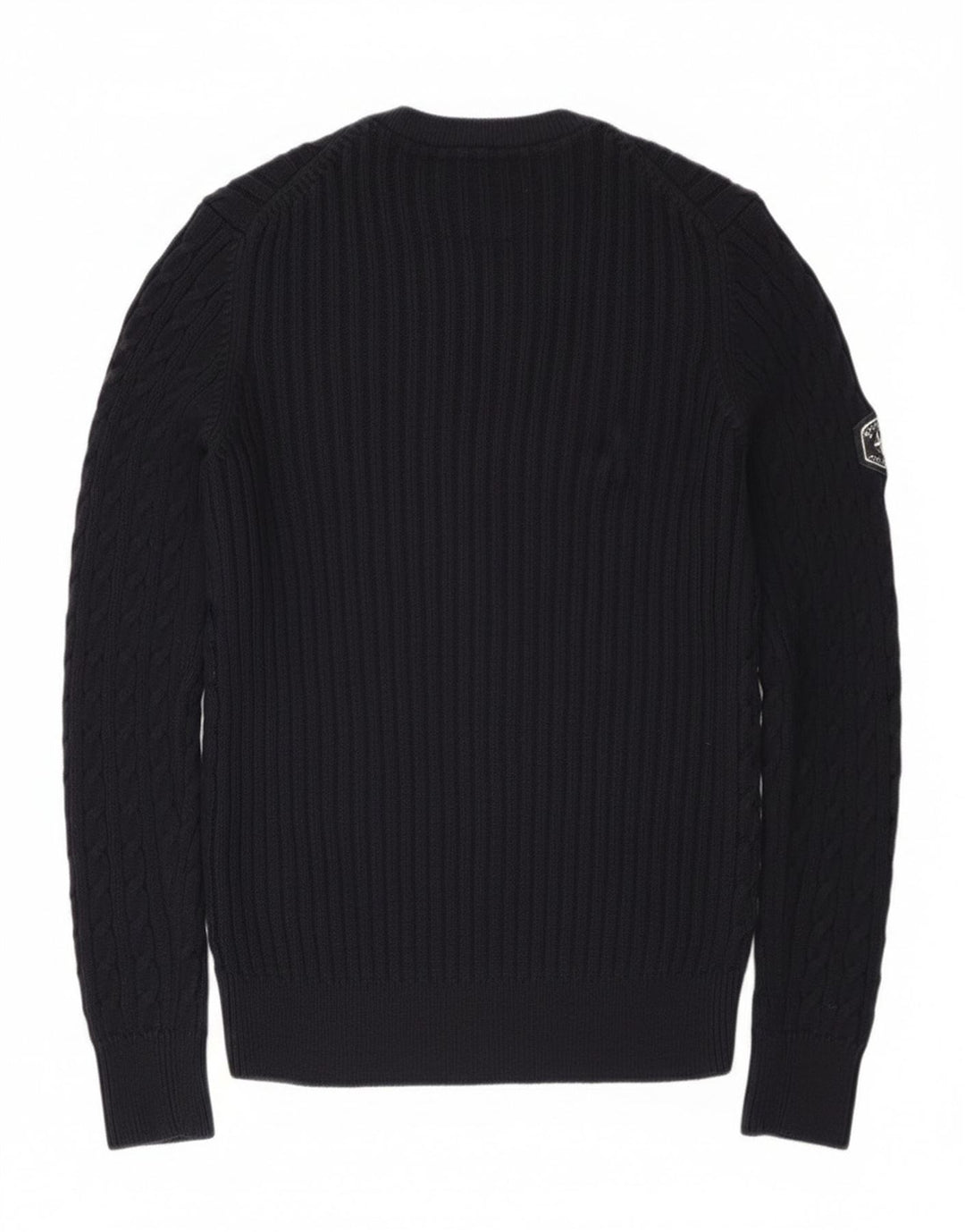 Maglione cardigan grafico da donna Superdry UK 8 piccolo cotone blu navy