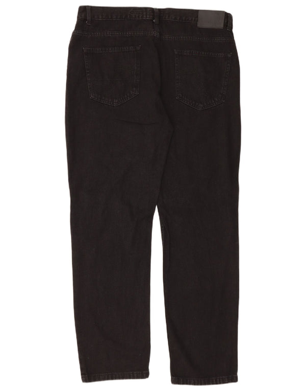 Jeans dritti vestibilità regolare da uomo Pierre Cardin W38 L31 cotone nero