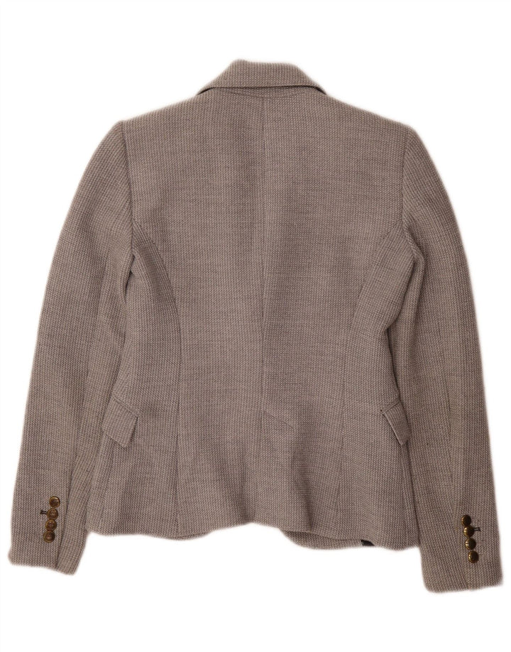 Giacca blazer a 1 bottone da donna Zara UK 6 XS poliestere grigio