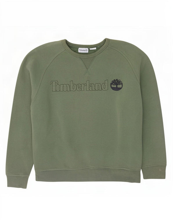 Timberland Felpa grafica da uomo Maglione grande cotone verde