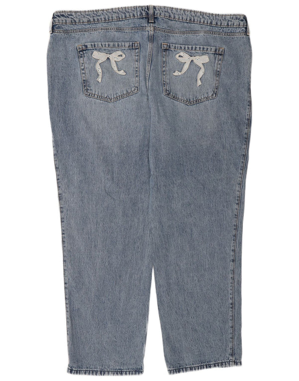 Jeans larghi a vita bassa da donna Hollister US 20 3XL W35 L31 cotone blu