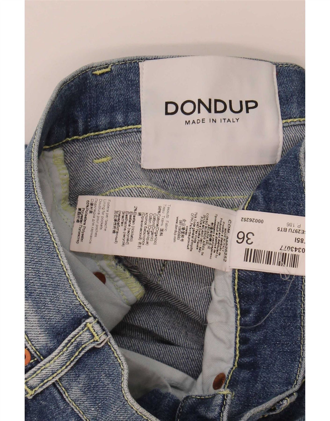 Dondup Jeans skinny effetto consumato da uomo W36 L29 cotone blu