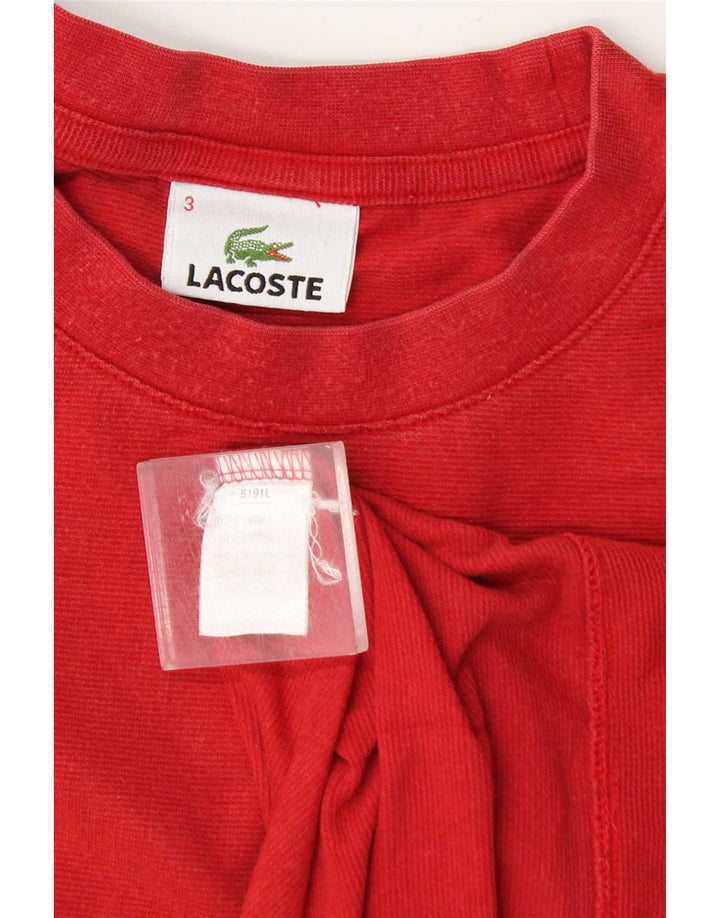 T-shirt da uomo Lacoste taglia 3 piccola rossa in cotone