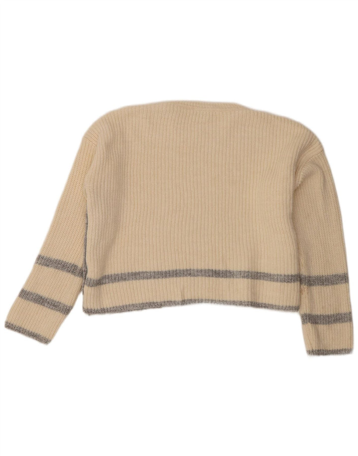 Maglione girocollo corto da donna Marks & Spencer UK 14 Beige medio