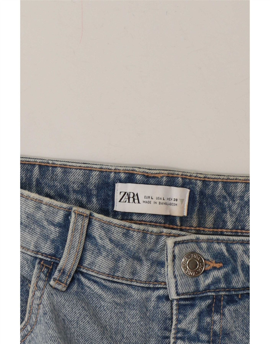 Gonna di jeans Zara da donna grande W30 blu