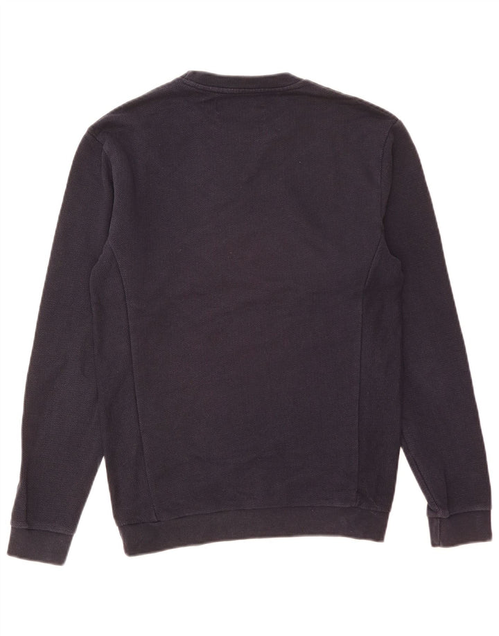 Felpa Zara da uomo maglione piccolo in cotone blu navy