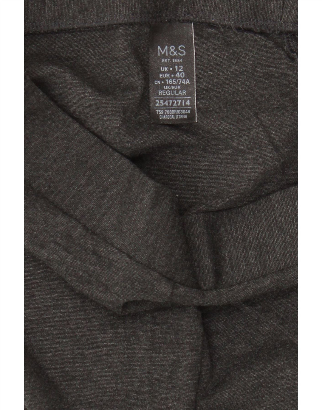 Leggings corti da donna Marks & Spencer UK 12 Viscosa grigio medio