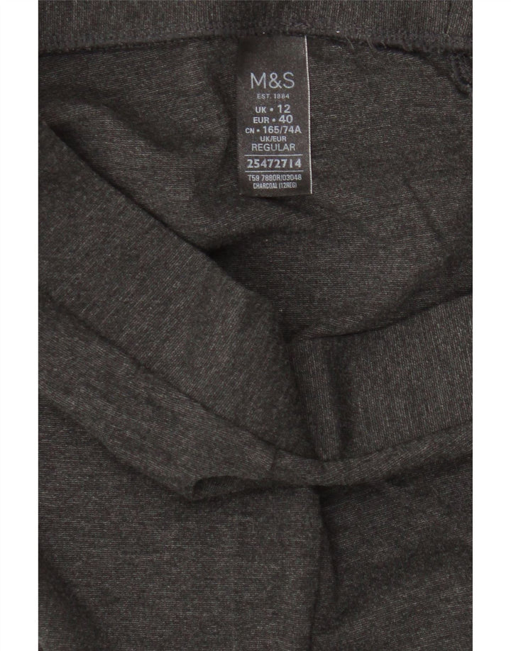 Leggings corti da donna Marks & Spencer UK 12 Viscosa grigio medio