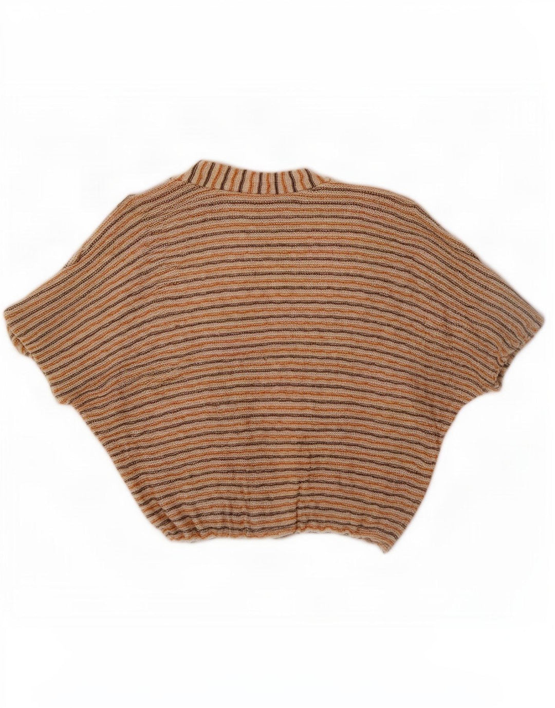 Top cardigan corto da donna vintage EU 40 a righe beige medio