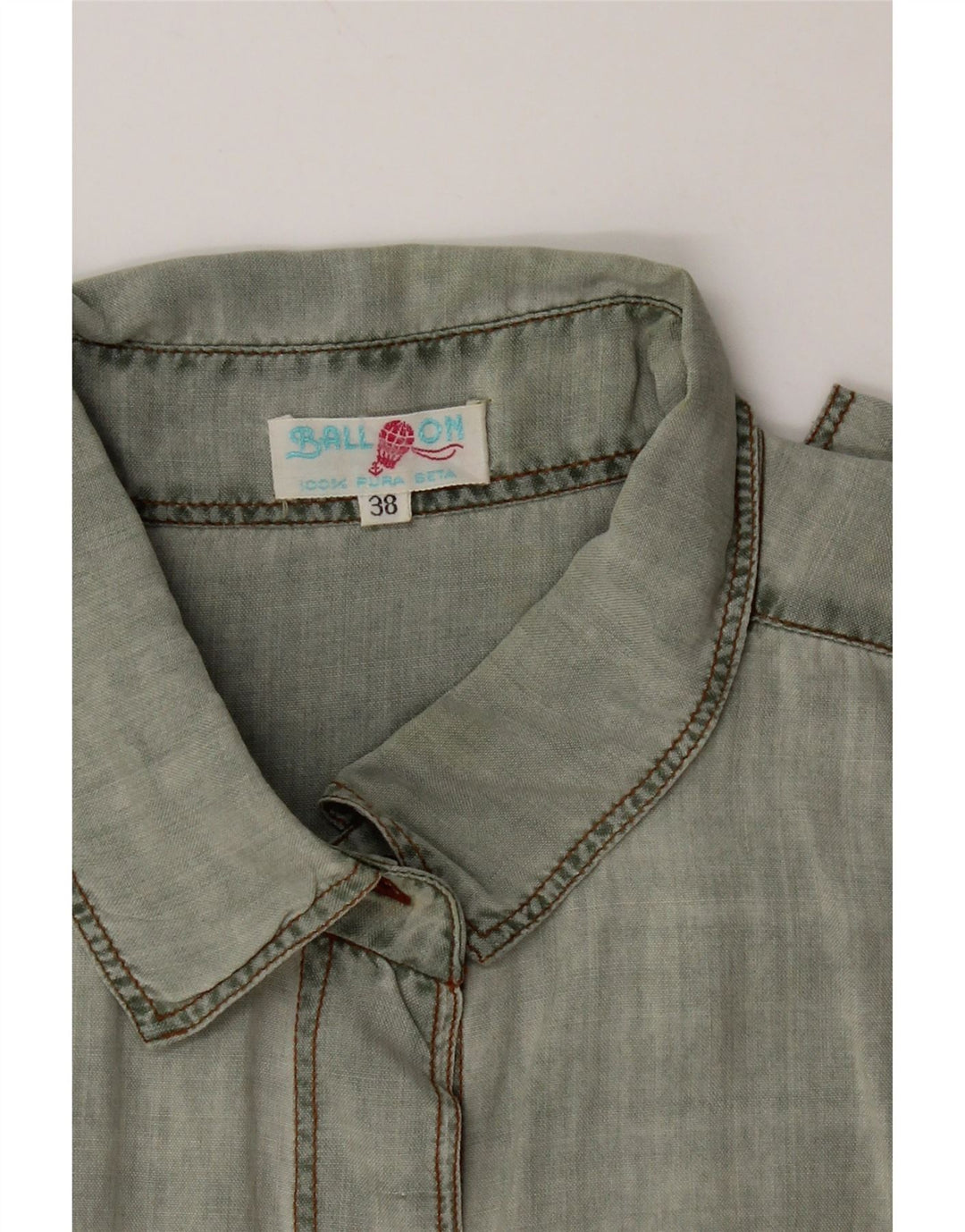 Ball On Camicia da donna Taglia 38 Seta verde medio