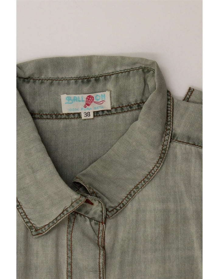 Ball On Camicia da donna Taglia 38 Seta verde medio