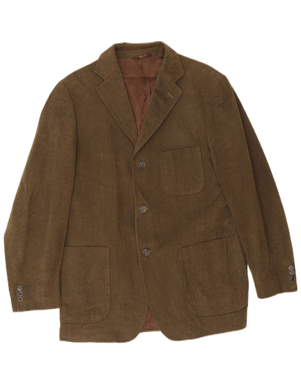 Giacca blazer da uomo a 3 bottoni Henry Cottons IT 54 2XL cotone kaki