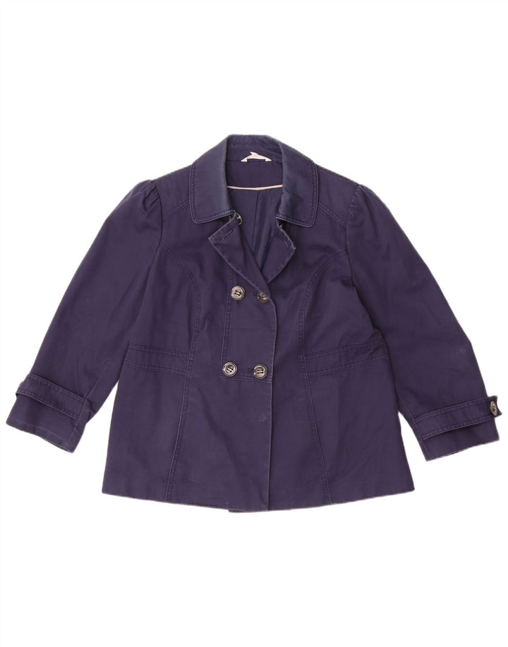 Trench corto da donna Marks & Spencer UK 14 medio blu navy
