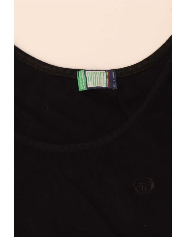 Top corto da donna Sergio Tacchini UK 10 piccolo nero