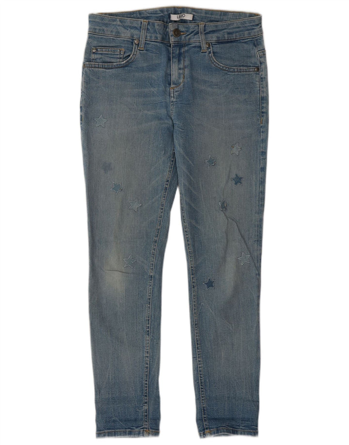 Jeans skinny da donna Liu Jo W28 L27 Blu geometrico