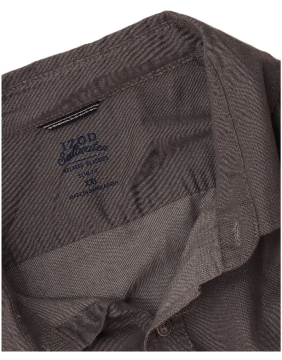 Camicia slim fit da uomo Izod Salt Water 2XL Grigia