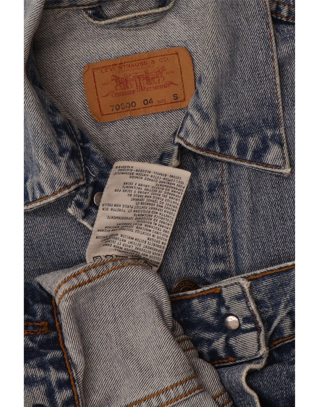 Giacca in denim da donna Levi's UK 10 piccola in cotone blu