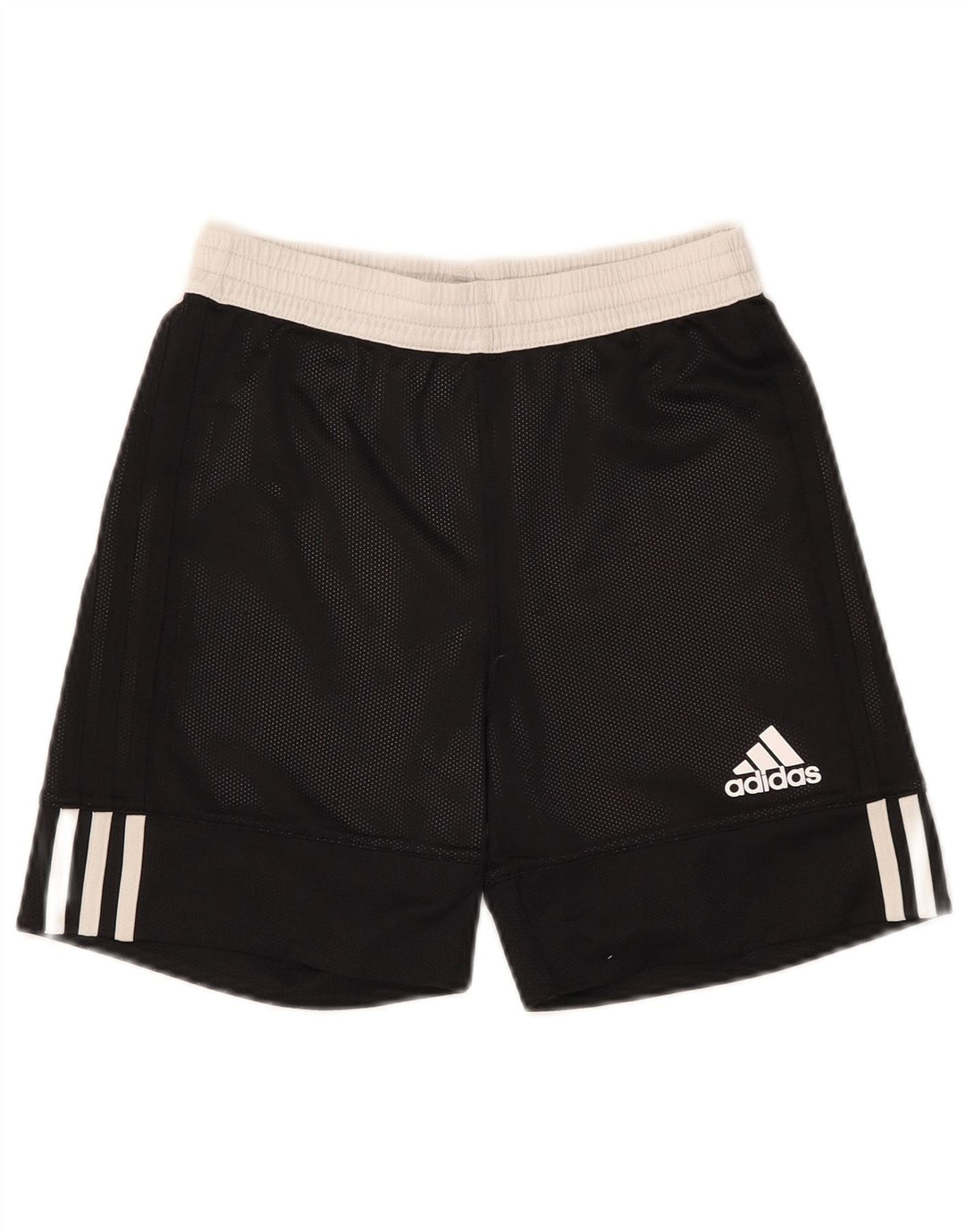 Pantaloncini sportivi Adidas da ragazzo 11-12 anni in poliestere color block nero