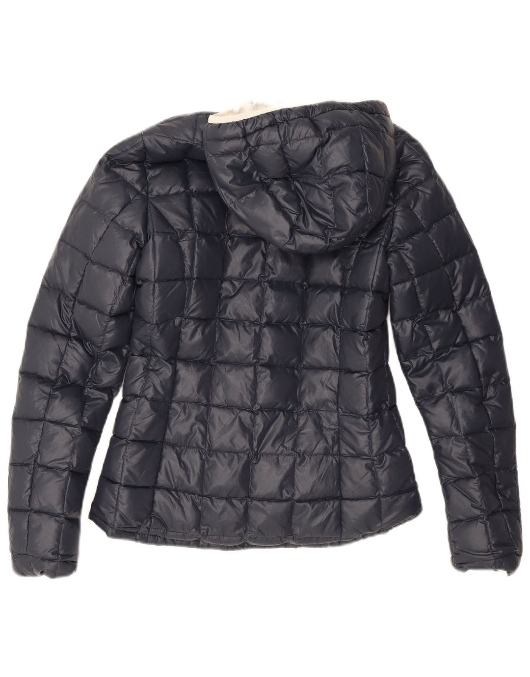 Giacca imbottita reversibile con cappuccio da donna K-Way UK 8 Small nera in poliammide