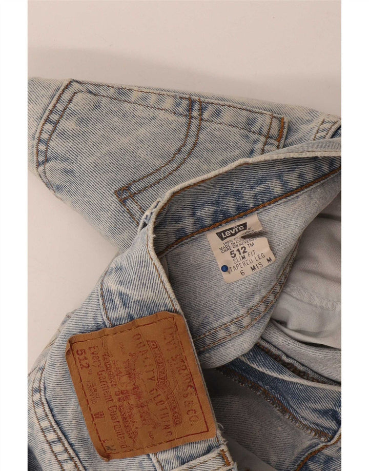 Levi's Womens 512 Denim Slim Fit Hot Pants US 6 Medium W26 Cotone Blu