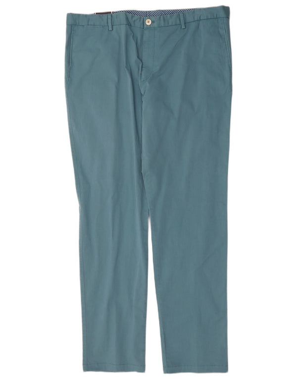 Pantaloni chino aderenti da uomo Tommy Hilfiger taglia 56 XL W40 L34 cotone blu