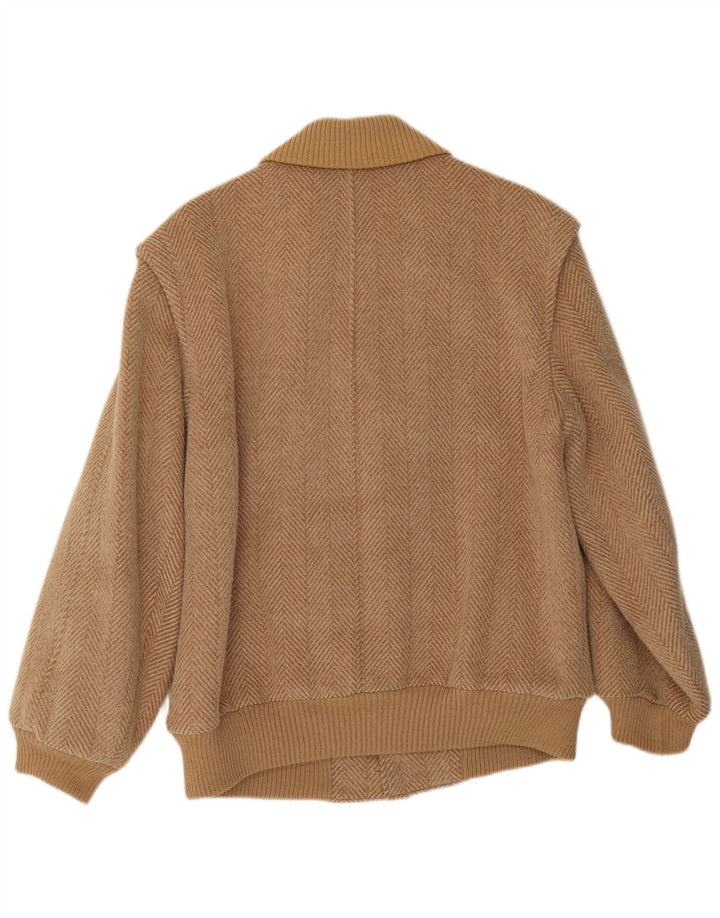 Giubbotto bomber da uomo Peter Hahn IT 50 Large Beige Lana a spina di pesce