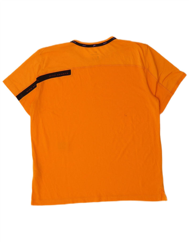 T-shirt NIKE da uomo Dri Fit Top in cotone arancione medio