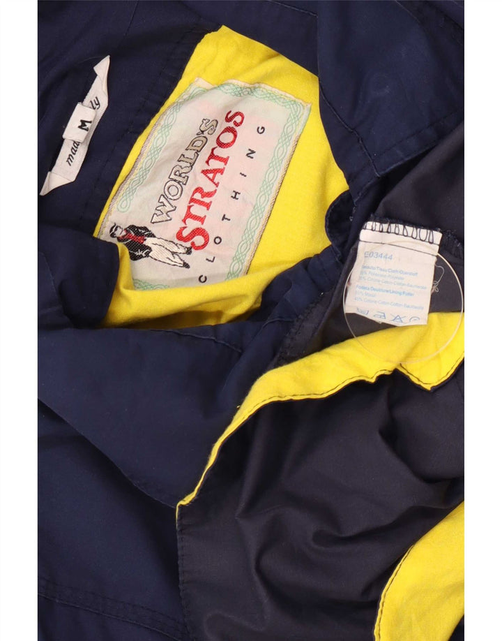 Giubbotto bomber da uomo vintage UK 38 poliestere medio blu navy
