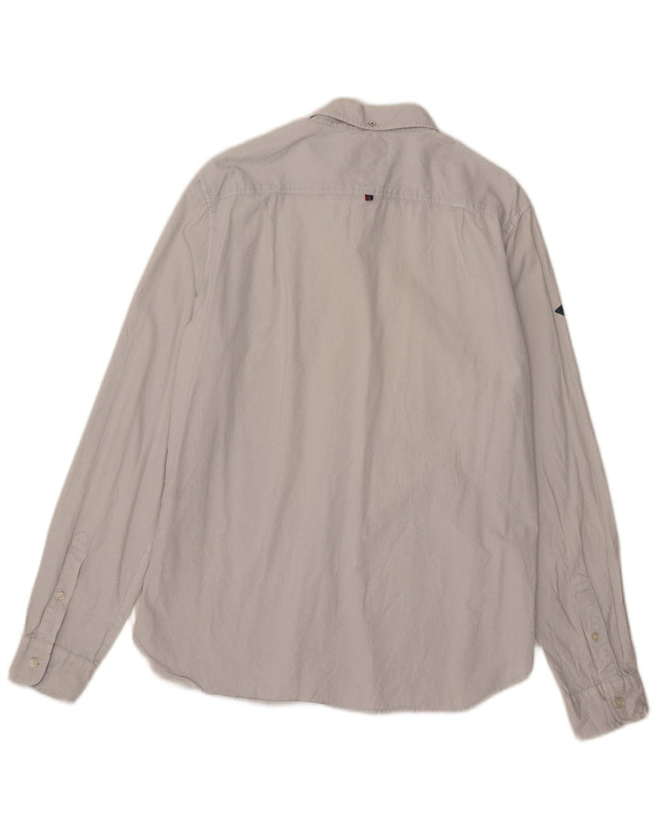 Camicia da uomo Superdry 2XL cotone maculato grigio