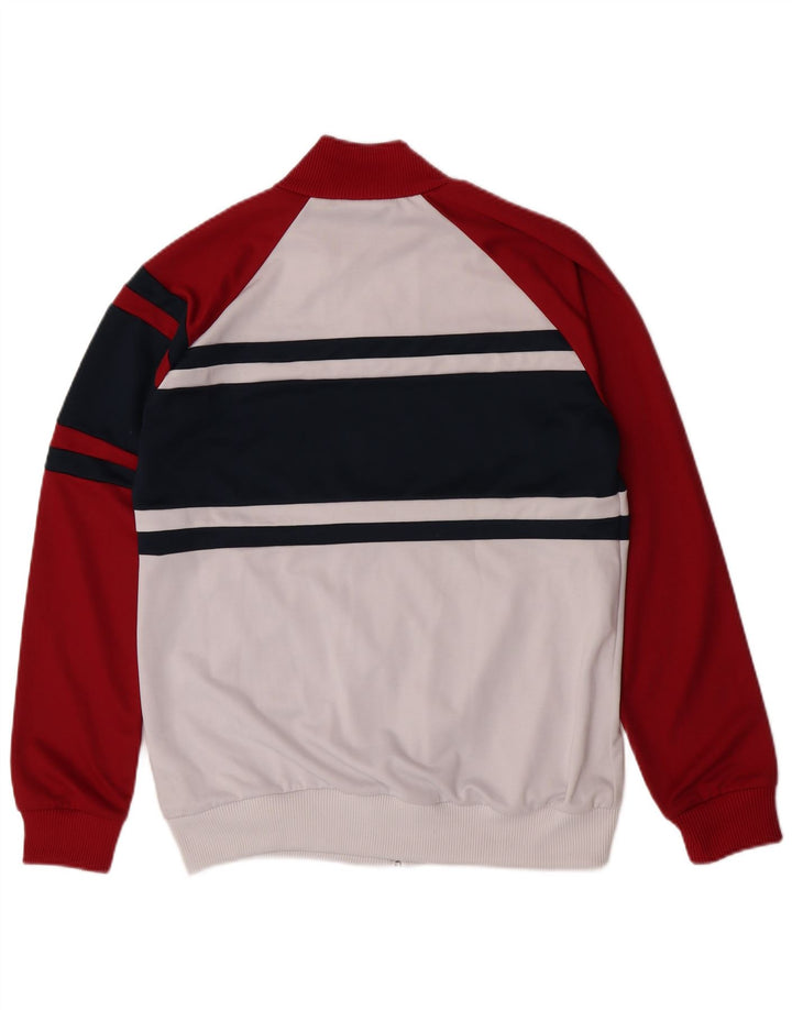 Giacca da tuta grafica da uomo Diadora XL poliestere color block bianco