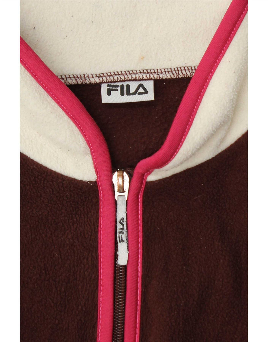 Giacca in pile da donna Fila UK 16 Large Bordeaux Colourblock