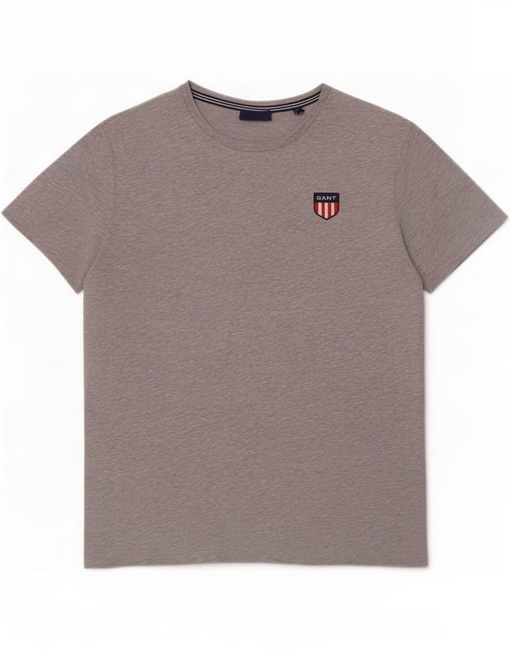 Gant T-shirt da uomo Top in cotone mélange grigio medio