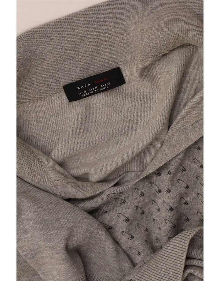 Polo da uomo con motivo astratto Zara Grigio medio