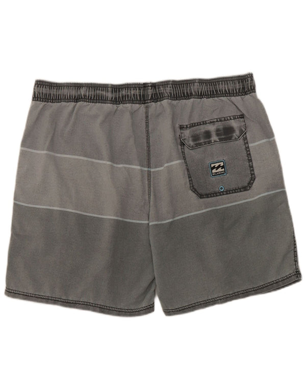 Pantaloncini da bagno da uomo Billabong XL poliestere a righe grigie