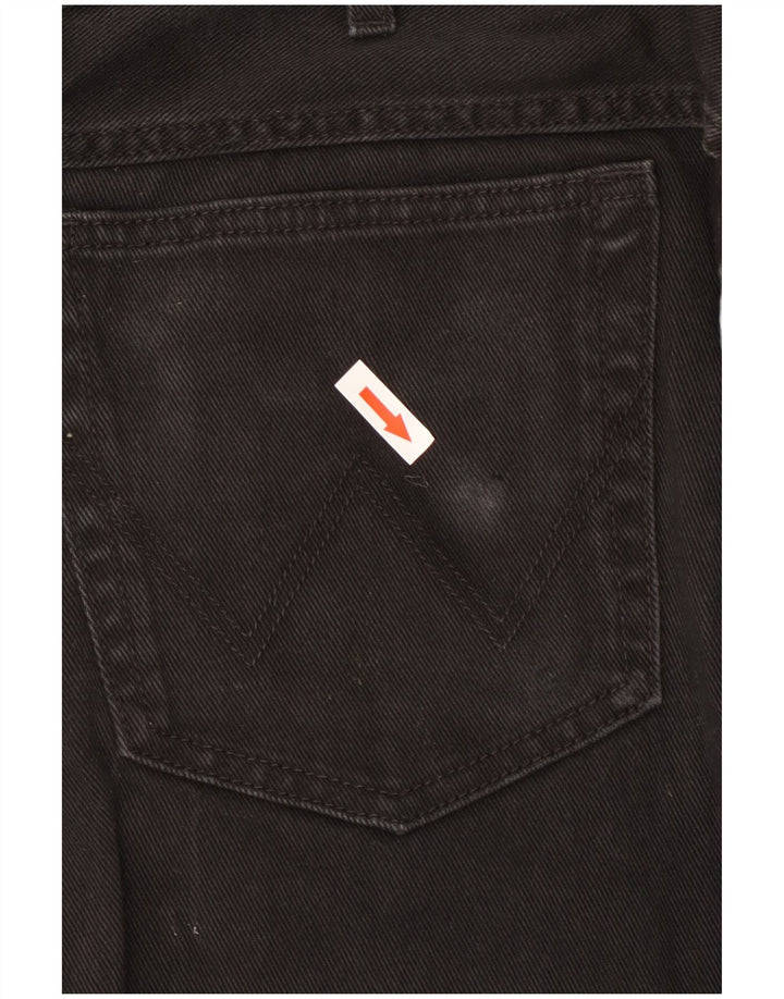 Jeans dritti da uomo Wrangler vestibilità regolare W36 L30 cotone nero