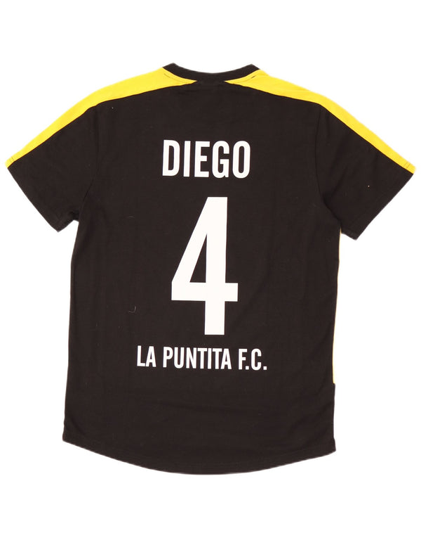 T-shirt grafica da uomo Puma Top in poliestere color block medio nero