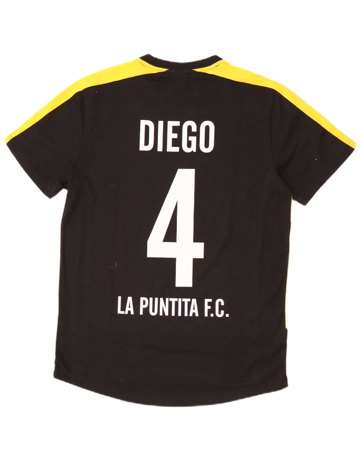 T-shirt grafica da uomo Puma Top in poliestere color block medio nero