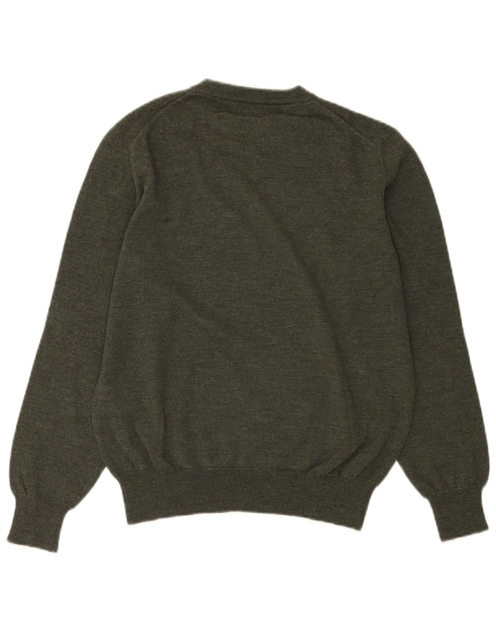 Maglione Trussardi Uomo Girocollo Piccolo Verde Lana Vergine