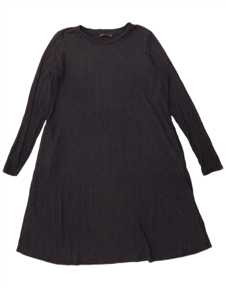 Abito a trapezio da donna Marks & Spencer UK 16 grande poliestere blu navy
