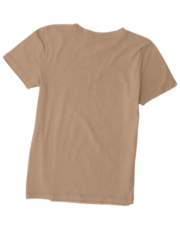 T-shirt grafica da donna Tommy Hilfiger Top UK 6 XS cotone beige