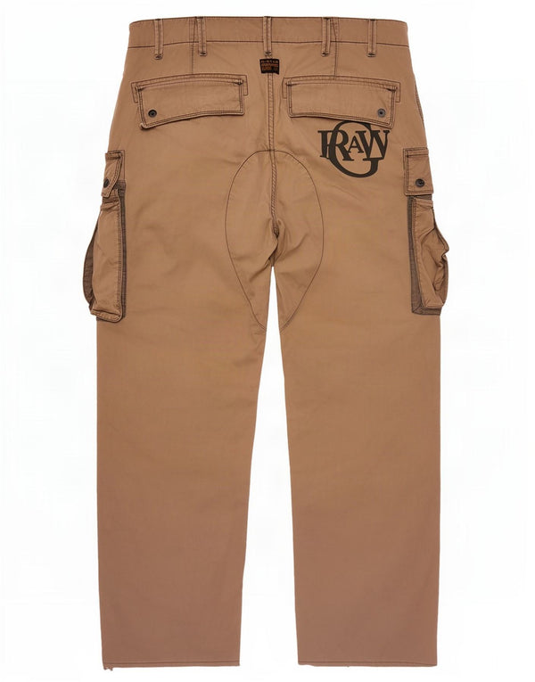 G-Star Mens Graphic Straight Cargo Trousers W30 L28 Brown Cotton