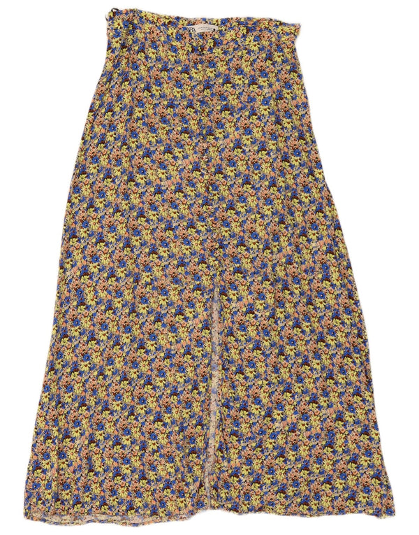 Zara Womens Maxi Skirt Medium W29  Multicoloured Floral