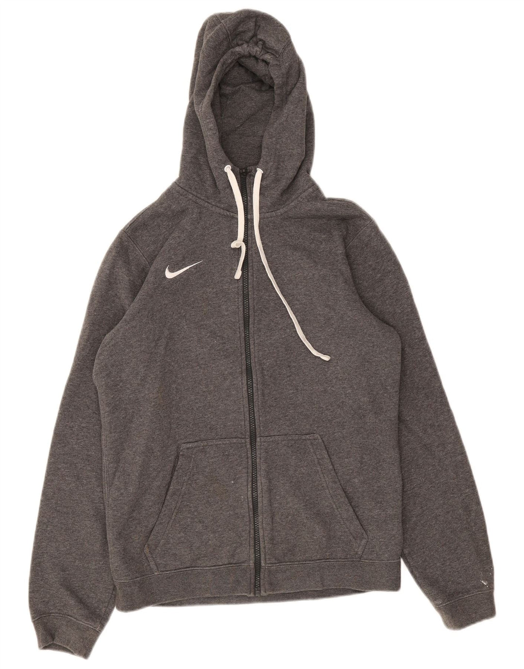 Felpa con cappuccio e zip Nike da uomo piccola in cotone grigio