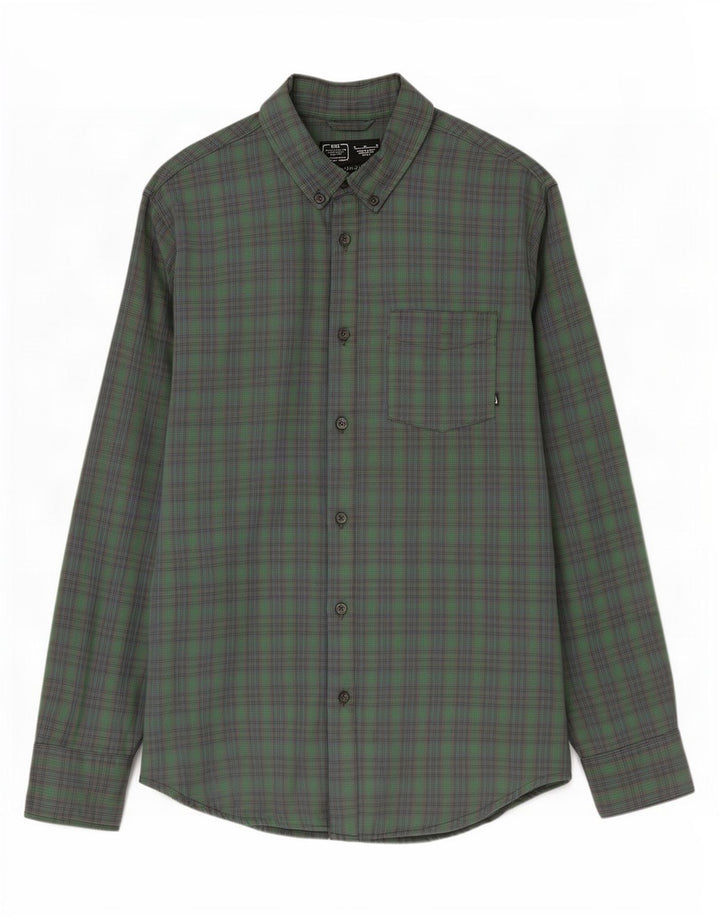 Camicia Nike Dri Fit da uomo in cotone a quadri verde medio