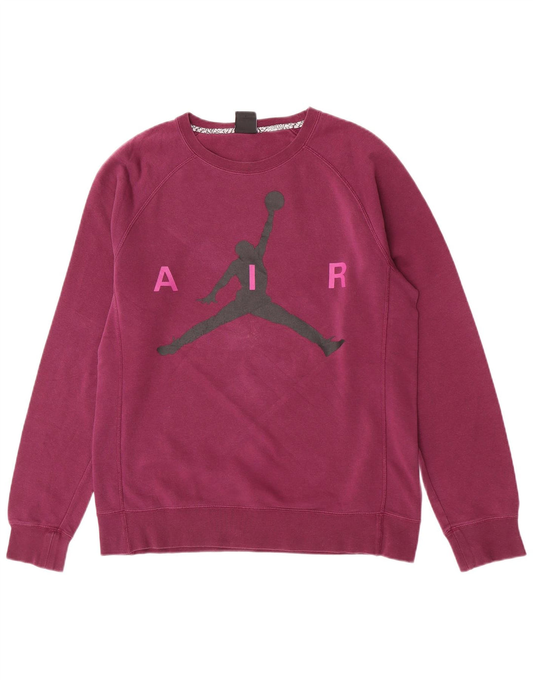 Felpa con grafica Jordan da uomo, maglione, cotone viola medio
