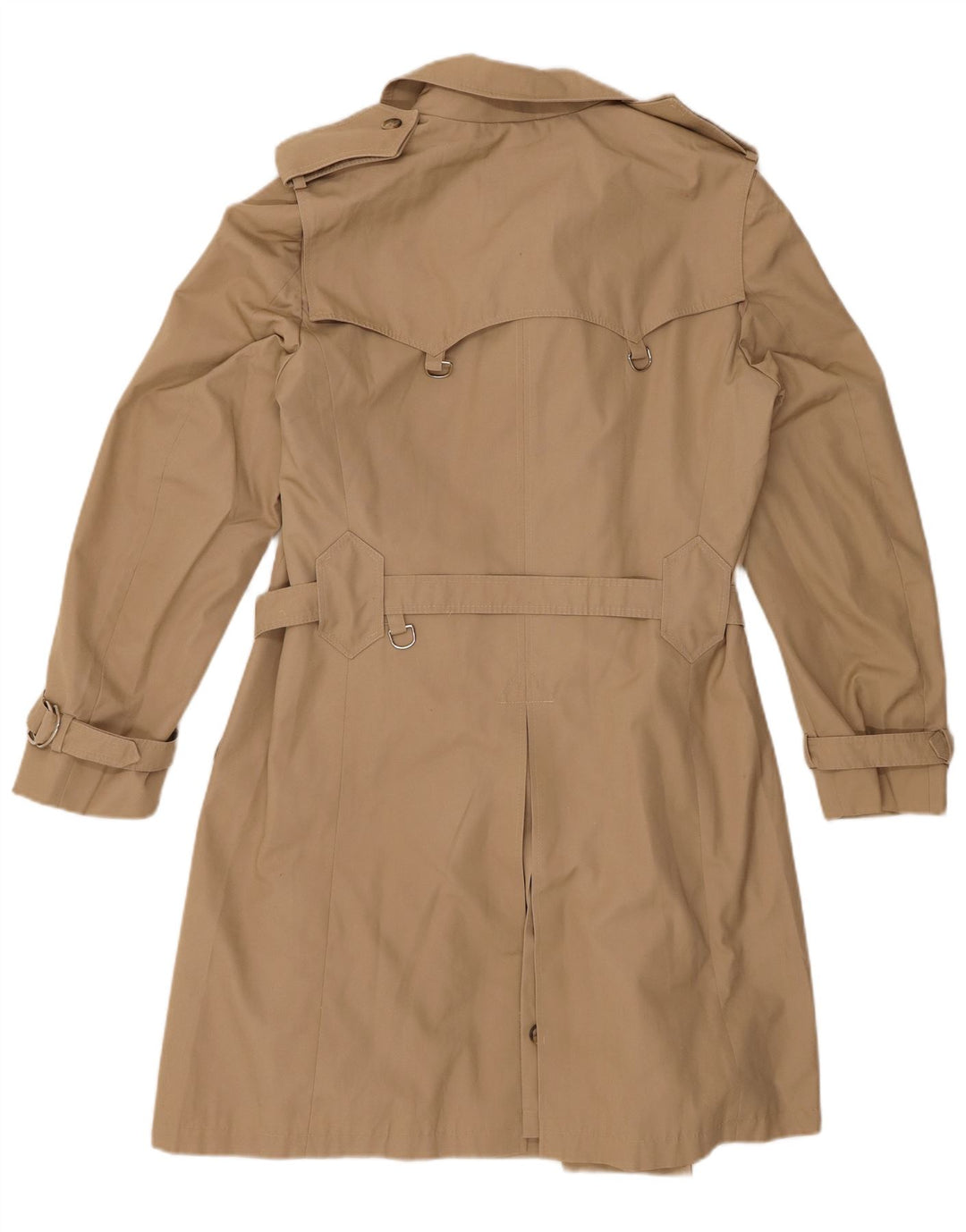 Trench vintage da donna UK 12 sintetico beige medio