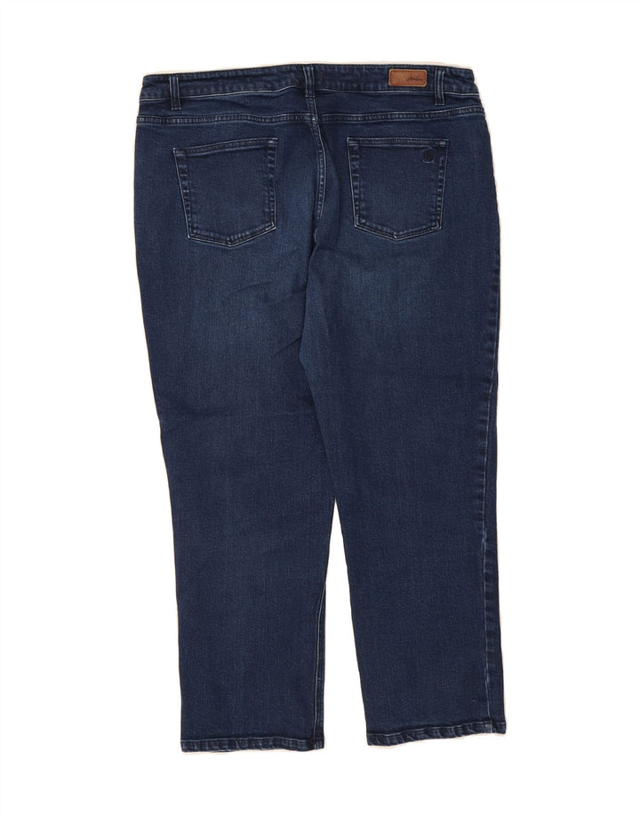 JOULES Womens Straight Cropped Jeans W38 L26 Navy Blue Vintage Joules and Second-Hand Joules from Messina Hembry 